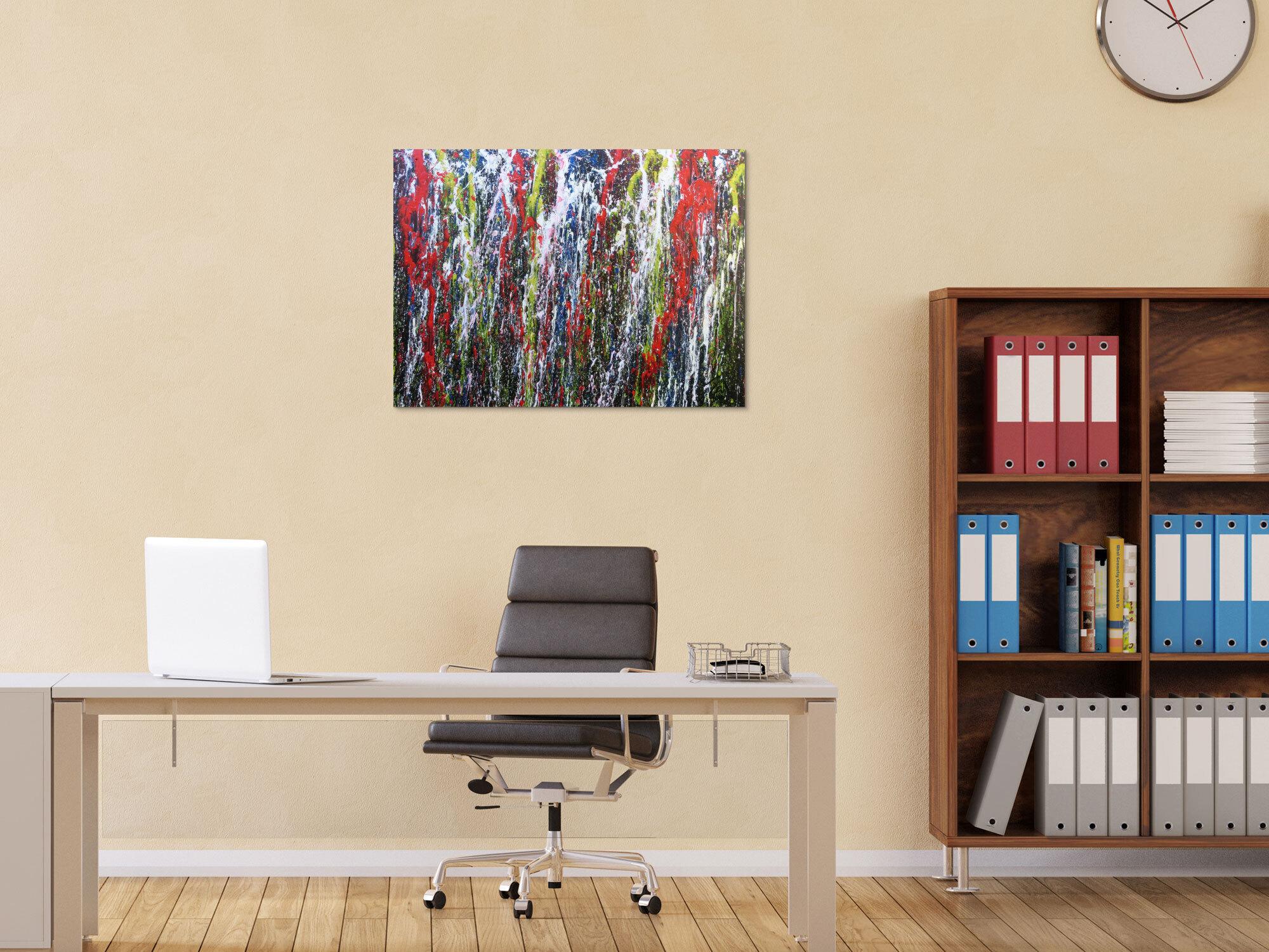 Buntes Acrylbild abstrakt modern mit vielen Farben