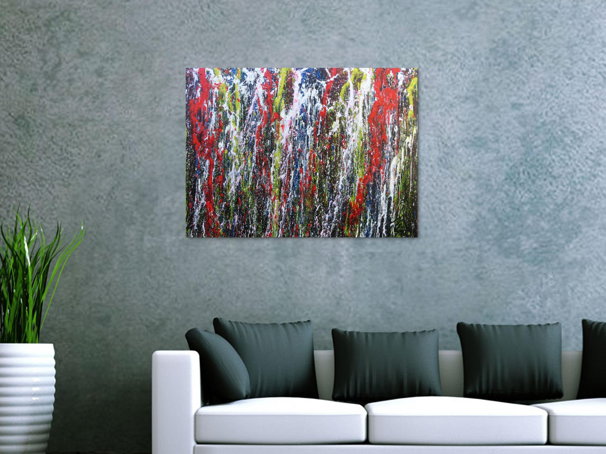 Buntes Acrylbild abstrakt modern mit vielen Farben