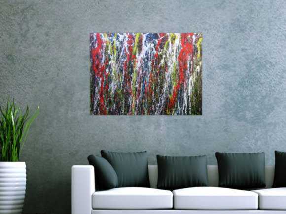 Buntes Acrylbild abstrakt modern mit vielen Farben