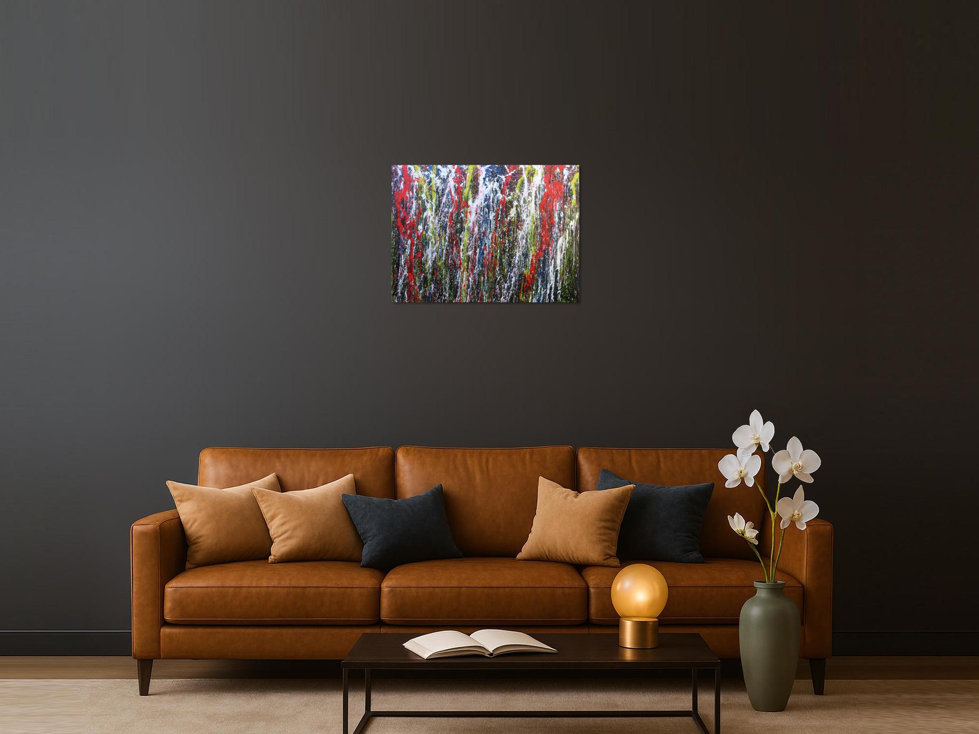 Buntes Acrylbild abstrakt modern mit vielen Farben