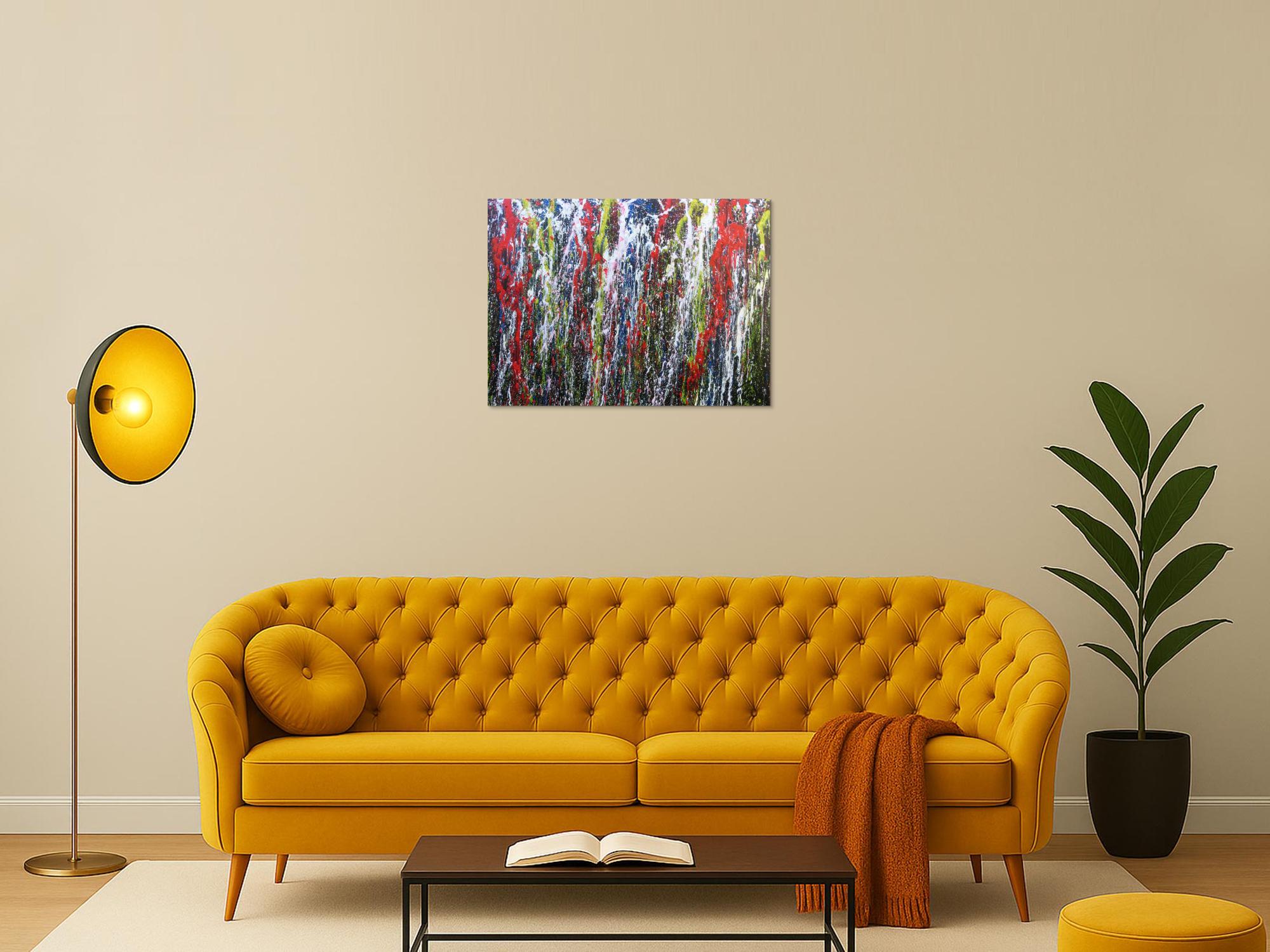 Buntes Acrylbild abstrakt modern mit vielen Farben