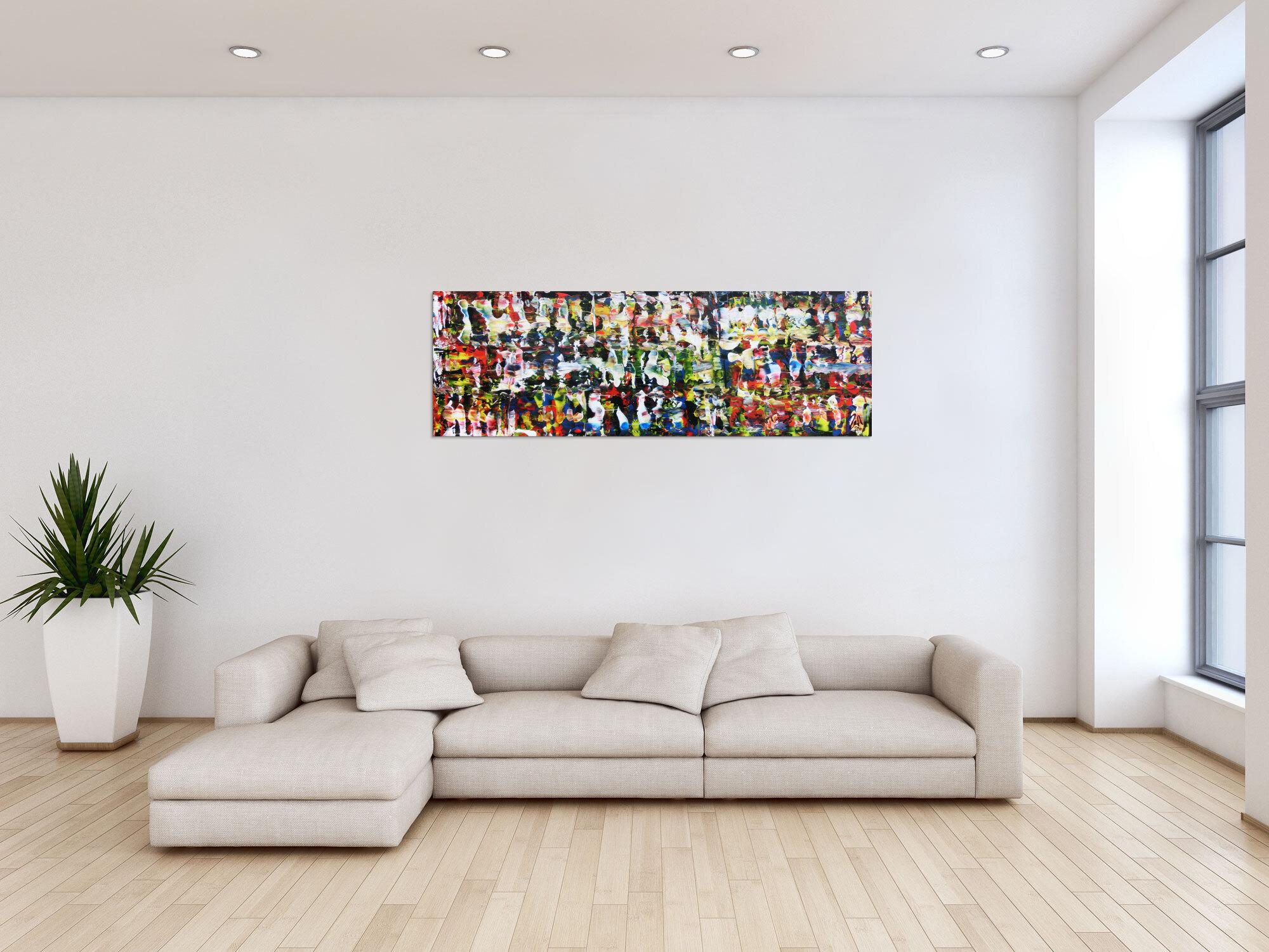 Abstraktes Acrylgemälde modern und sehr bunt