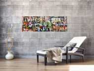 Abstraktes Acrylgemälde modern und sehr bunt