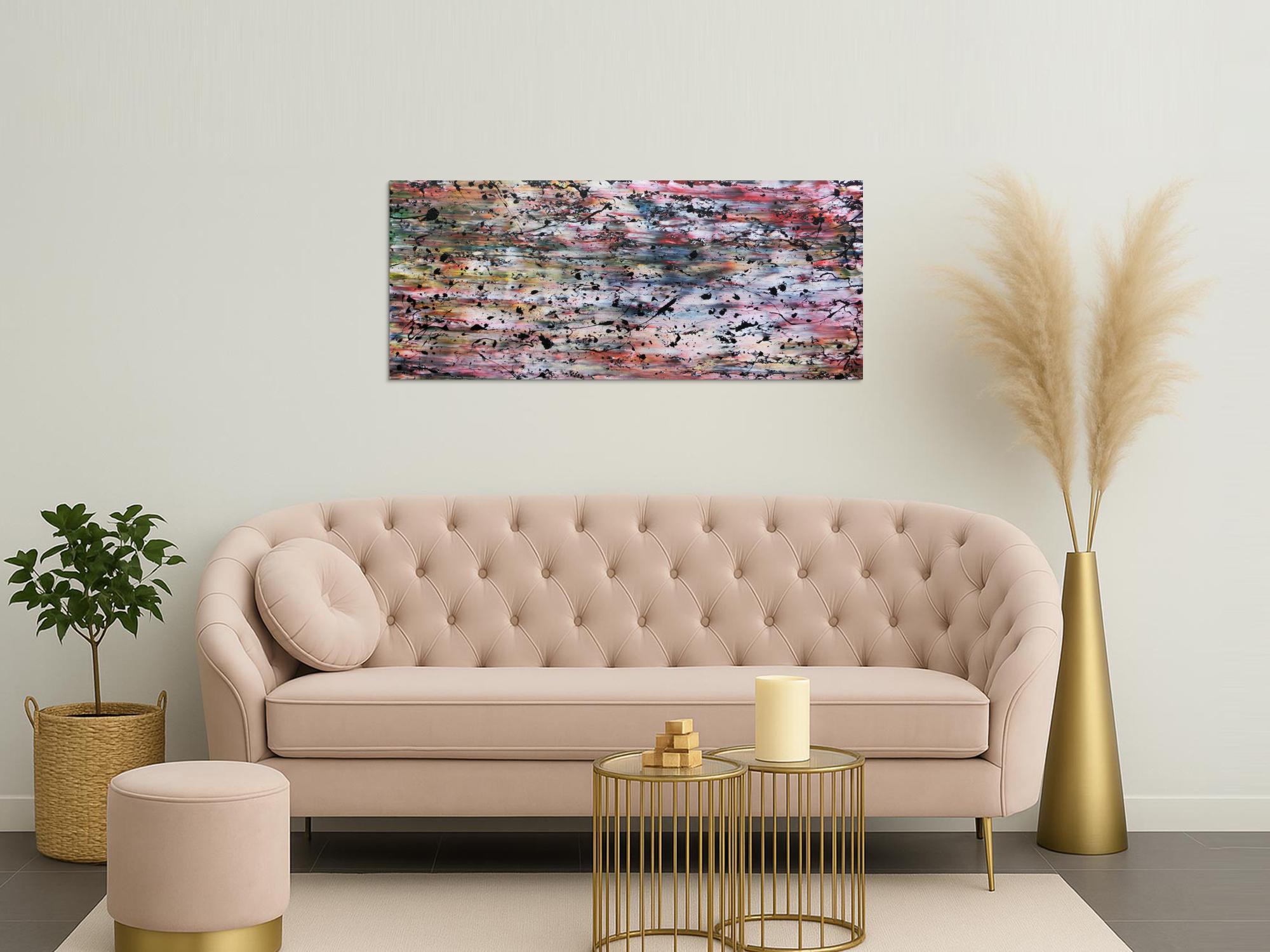 Modernes abstraktes Gemälde aus Acryl bunt