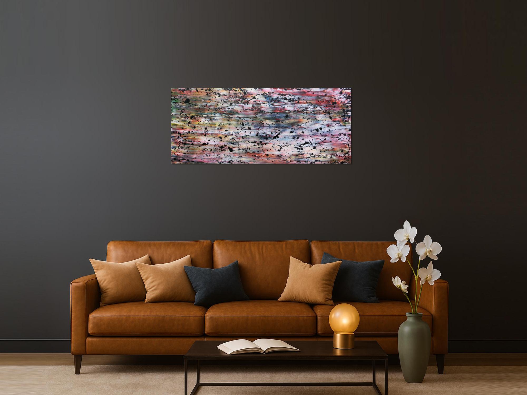 Modernes abstraktes Gemälde aus Acryl bunt