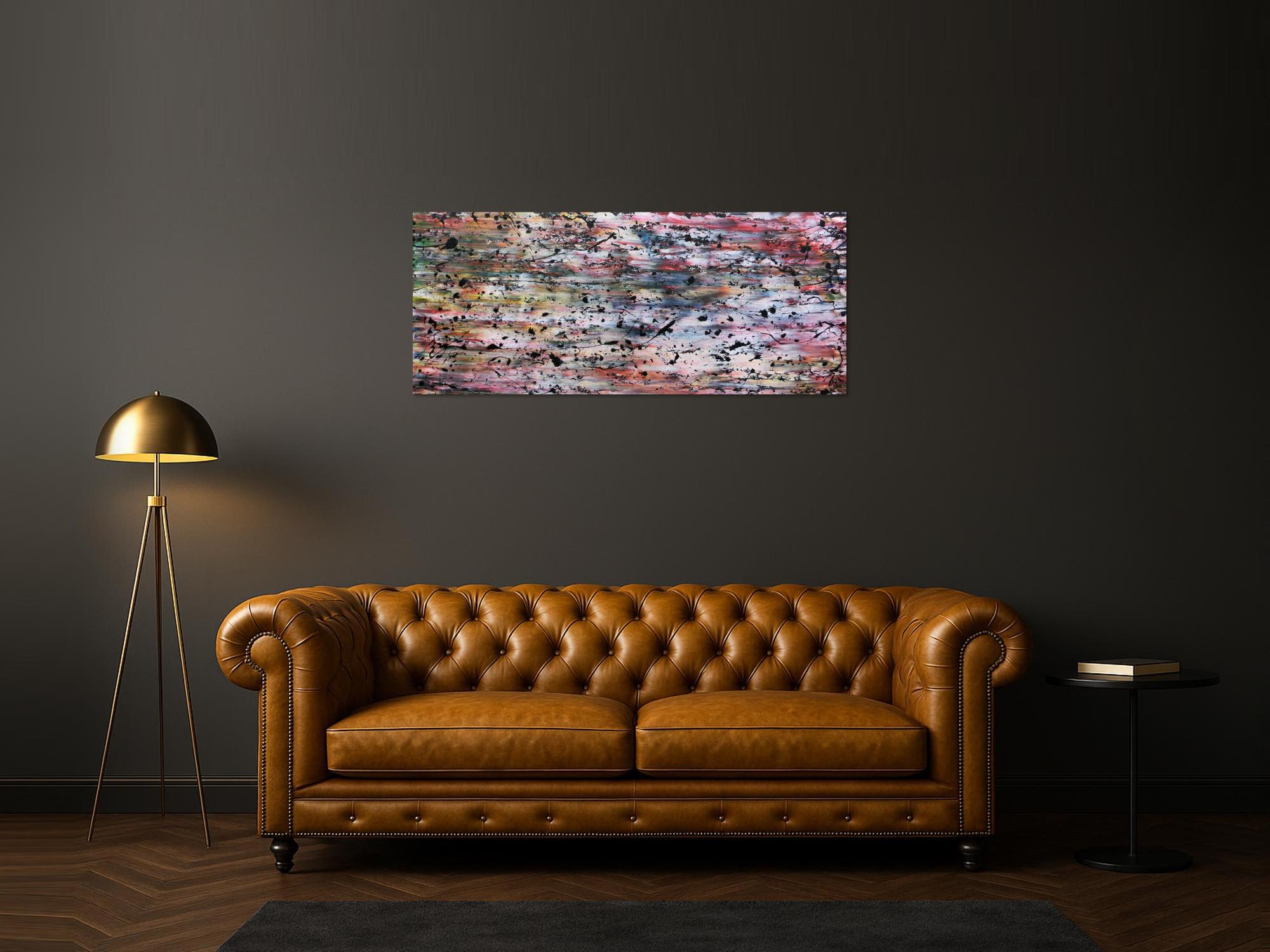 Modernes abstraktes Gemälde aus Acryl bunt