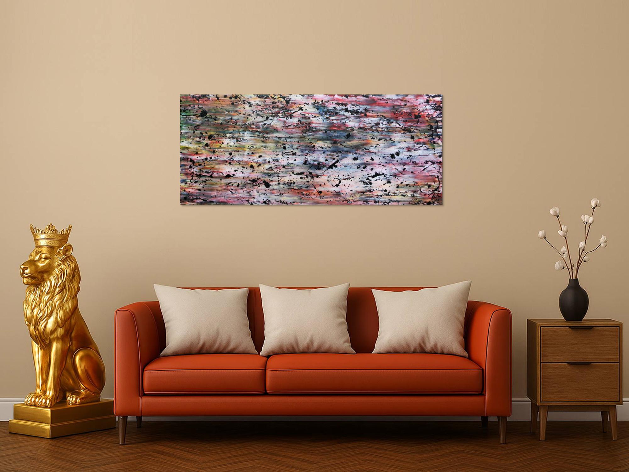 Modernes abstraktes Gemälde aus Acryl bunt