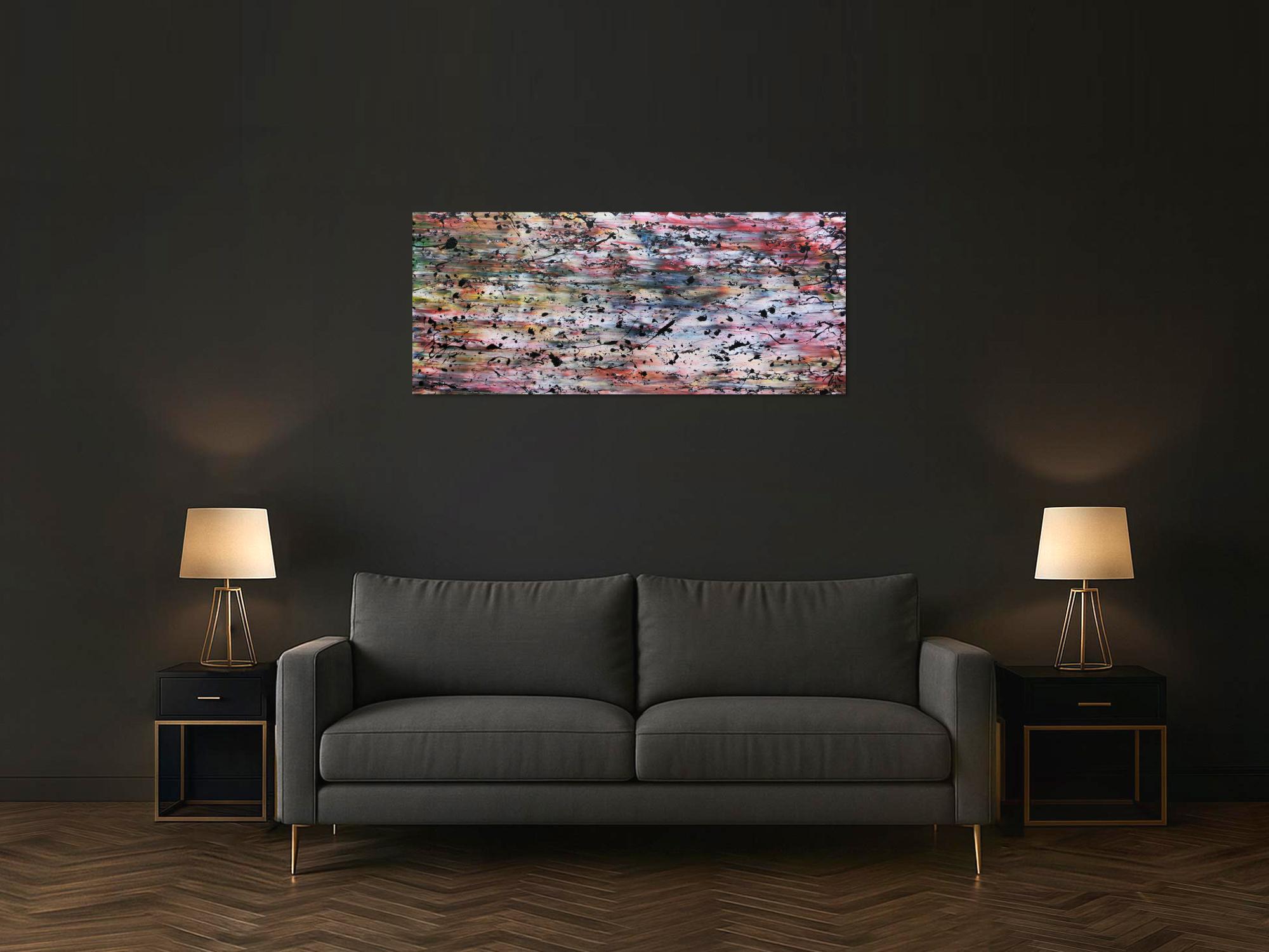 Modernes abstraktes Gemälde aus Acryl bunt