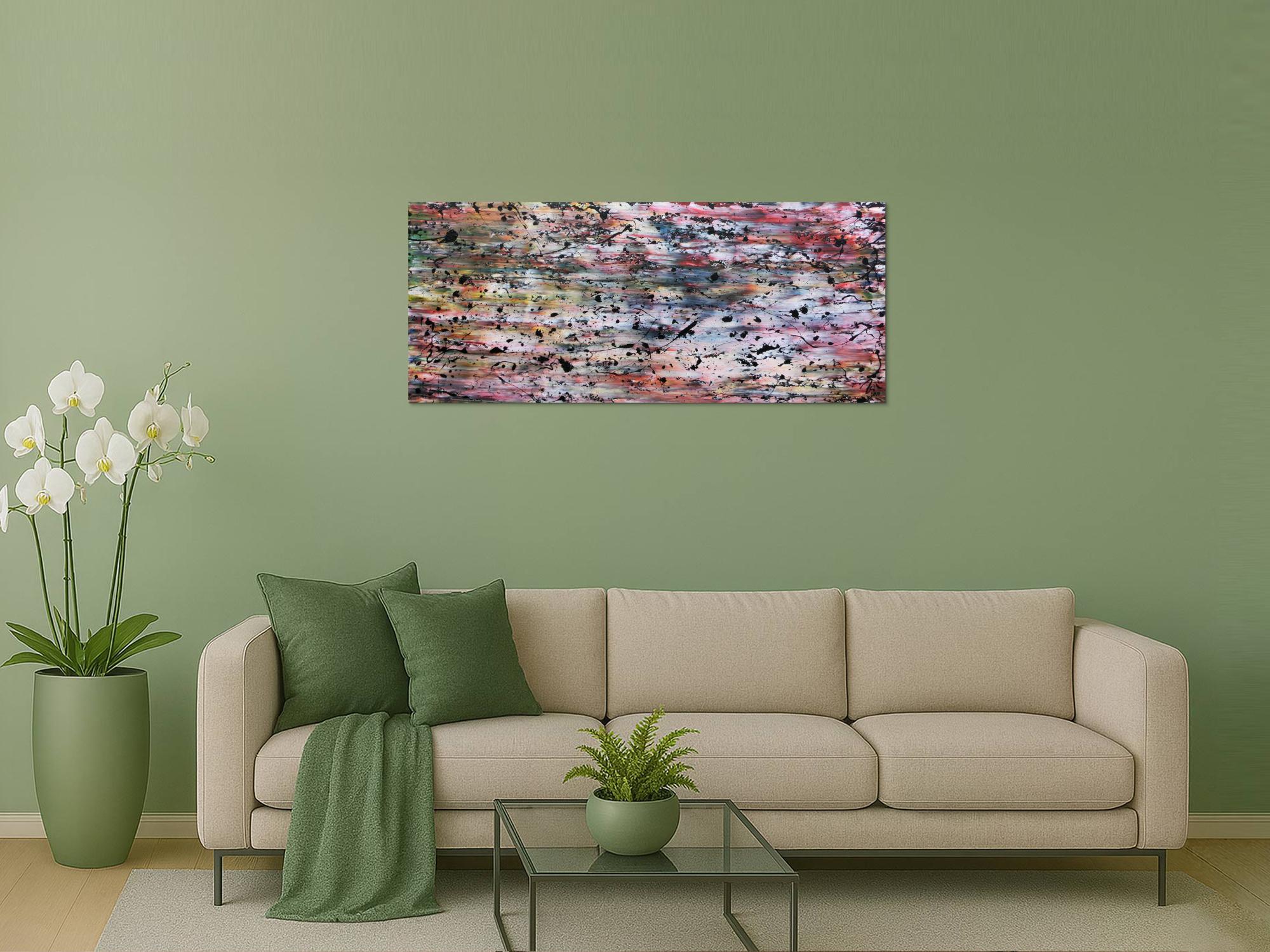 Modernes abstraktes Gemälde aus Acryl bunt