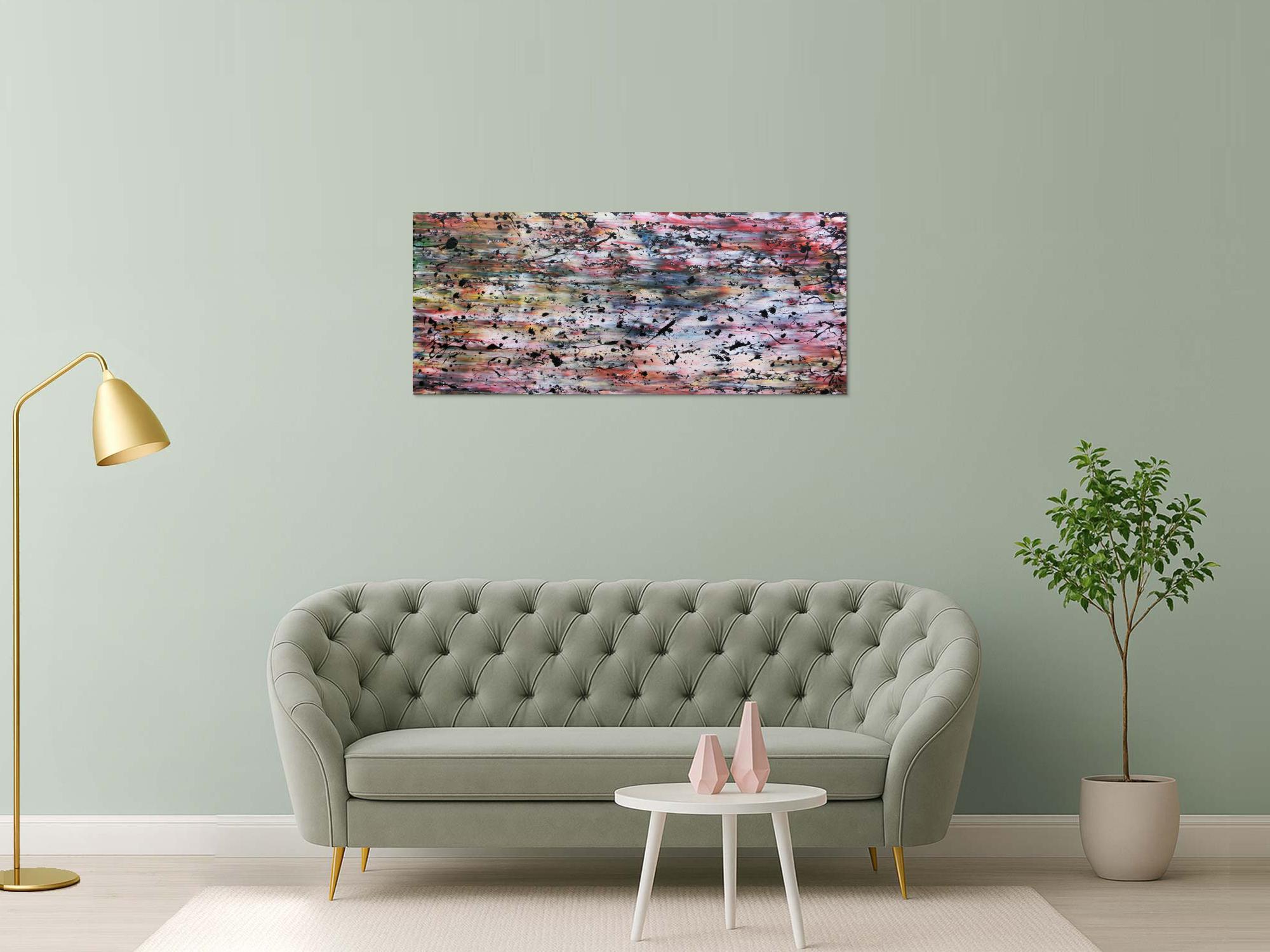 Modernes abstraktes Gemälde aus Acryl bunt