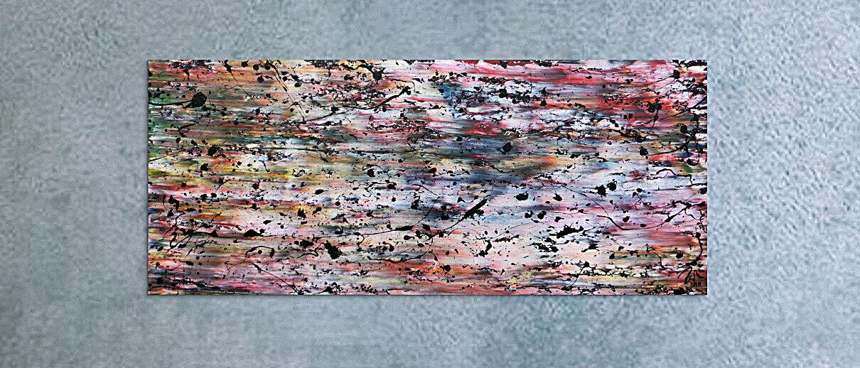 Modernes abstraktes Gemälde aus Acryl bunt