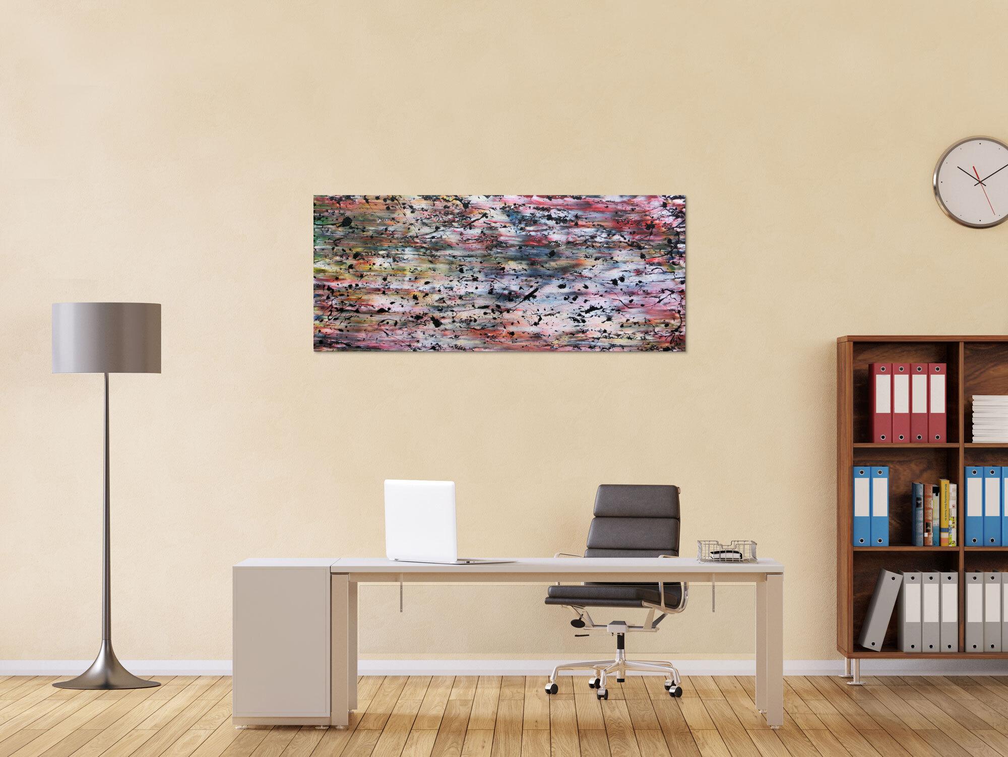 Modernes abstraktes Gemälde aus Acryl bunt