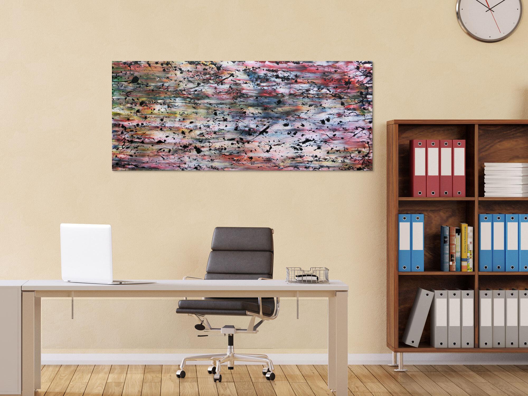 Modernes abstraktes Gemälde aus Acryl bunt