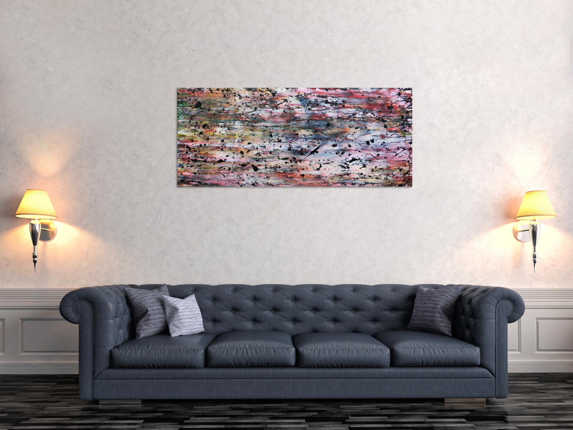 Modernes abstraktes Gemälde aus Acryl bunt