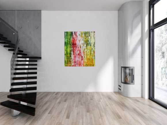 Sehr buntes Acrylgemälde mit vielen Farben modern und schlicht