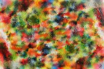 Abstraktes Acrylgemälde modern sehr bunt und viele Farben