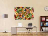 Abstraktes Acrylgemälde modern sehr bunt und viele Farben