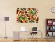 Modernes Acrylgemälde abstrakt sehr bunt viele Farben