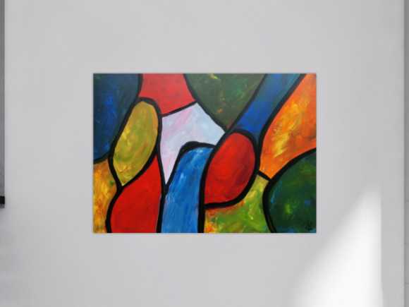 Kunstdruck Ausschnitt erstellen abstraktes Gemälde Nr. 566