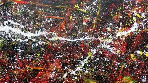 Großes abstraktes Gemälde zeitgenössisch und modern