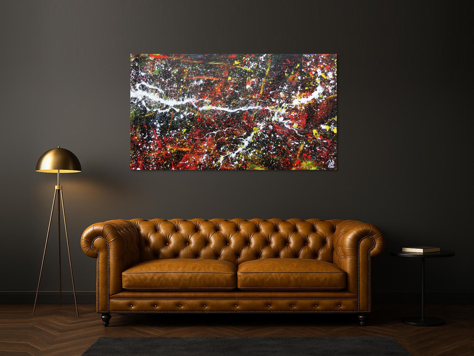 Großes abstraktes Gemälde zeitgenössisch und modern