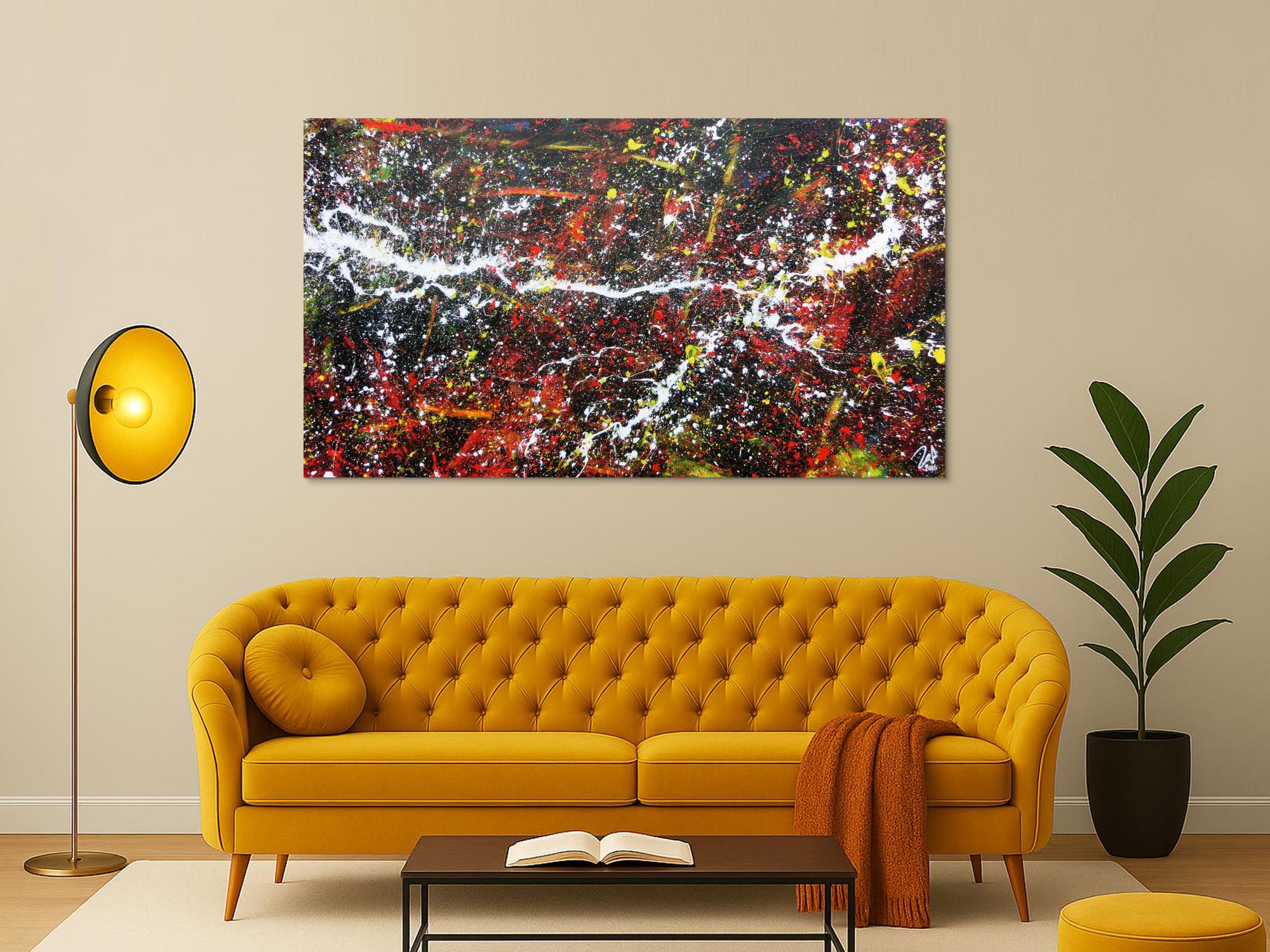 Großes abstraktes Gemälde zeitgenössisch und modern