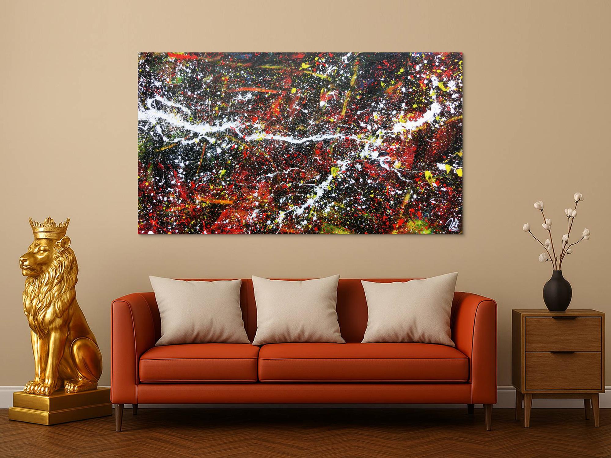 Großes abstraktes Gemälde zeitgenössisch und modern