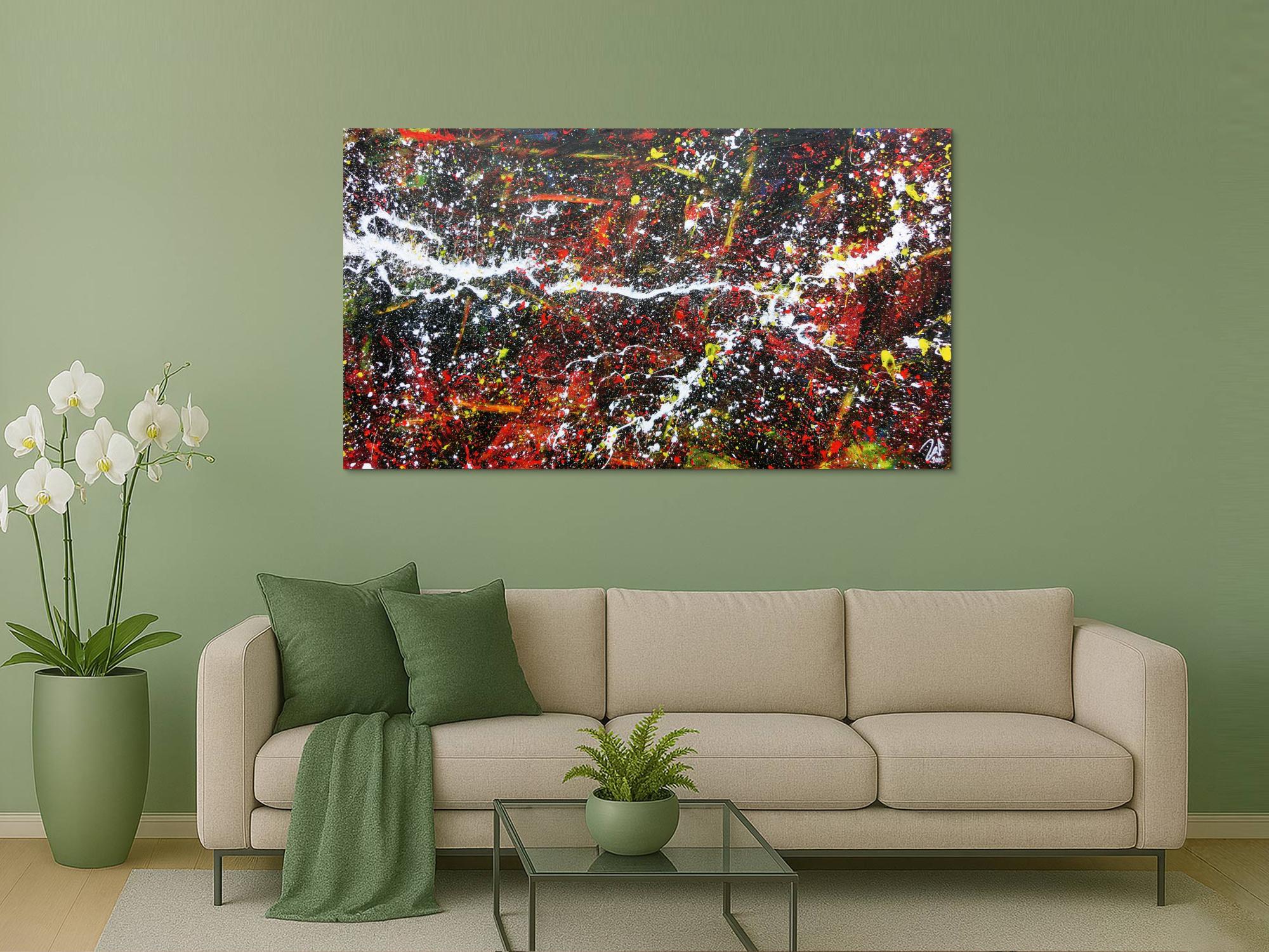 Großes abstraktes Gemälde zeitgenössisch und modern