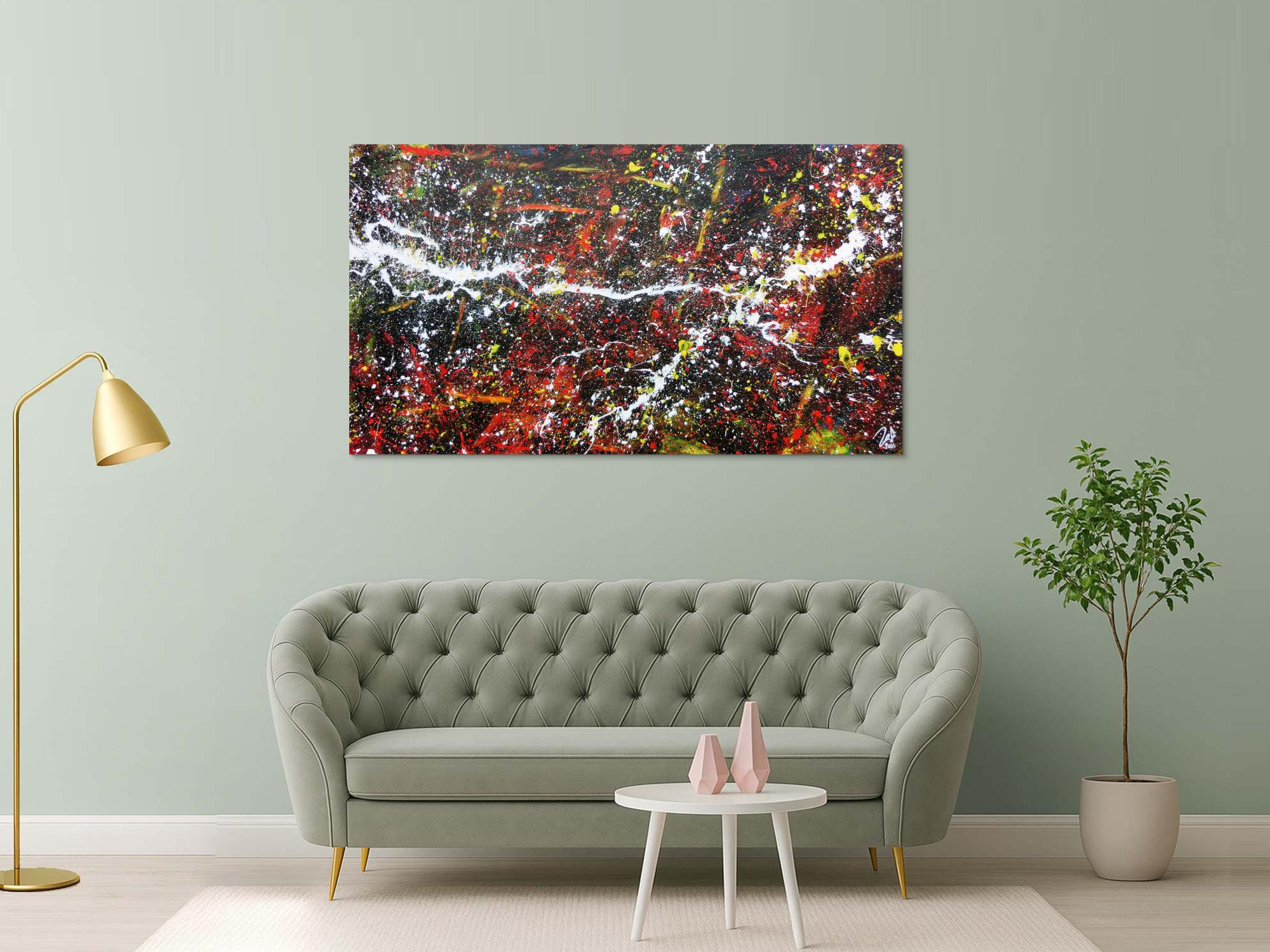 Großes abstraktes Gemälde zeitgenössisch und modern