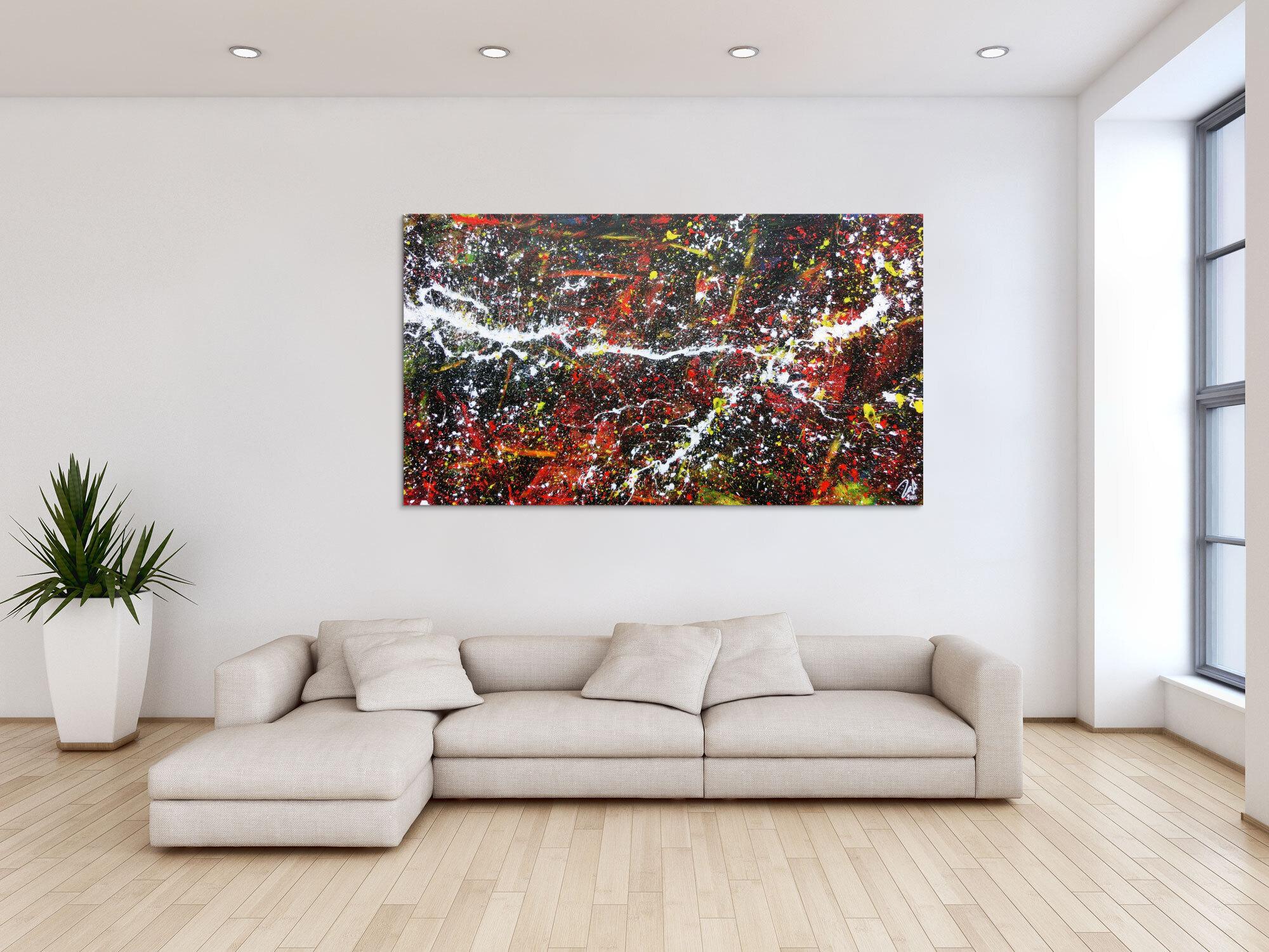 Großes abstraktes Gemälde zeitgenössisch und modern