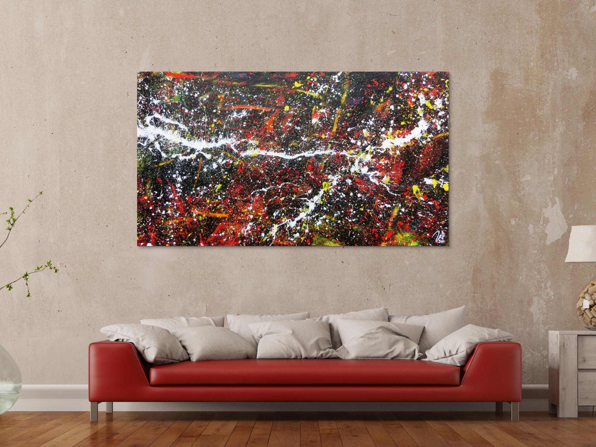 Großes abstraktes Gemälde zeitgenössisch und modern