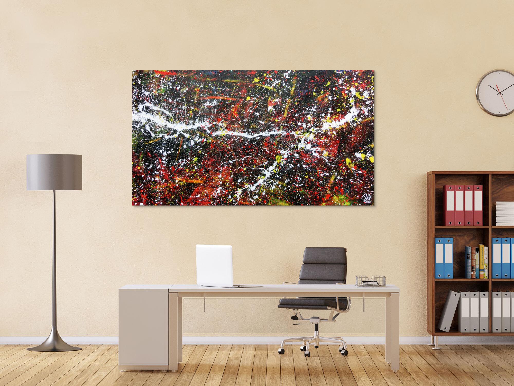 Großes abstraktes Gemälde zeitgenössisch und modern