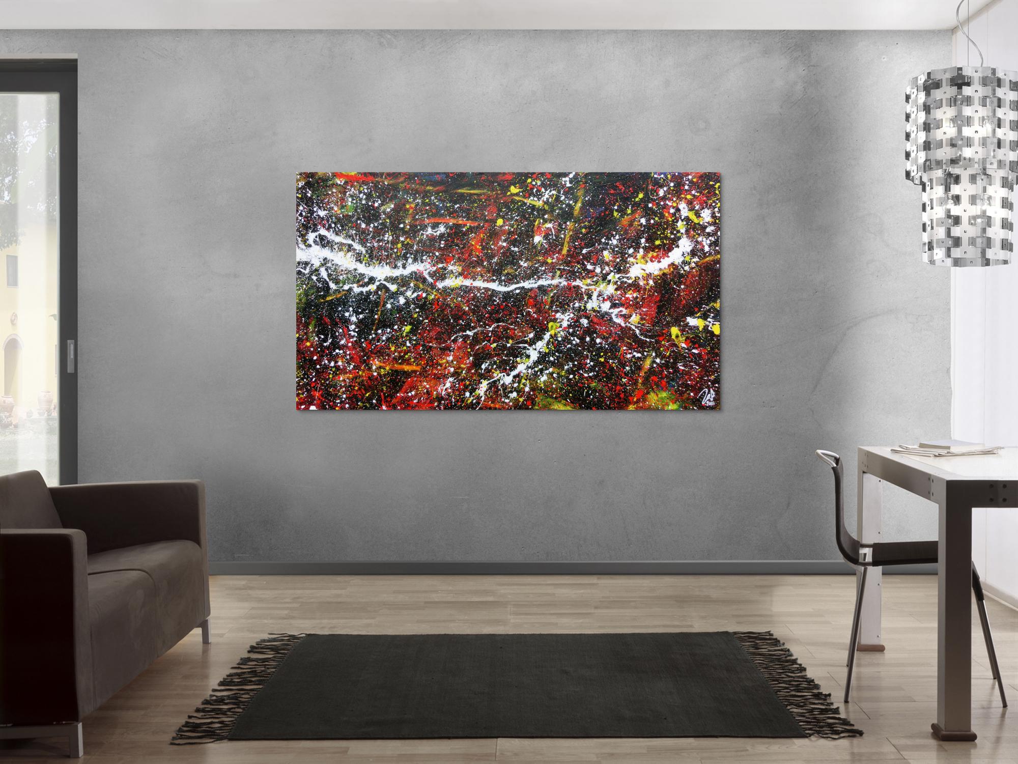 Großes abstraktes Gemälde zeitgenössisch und modern