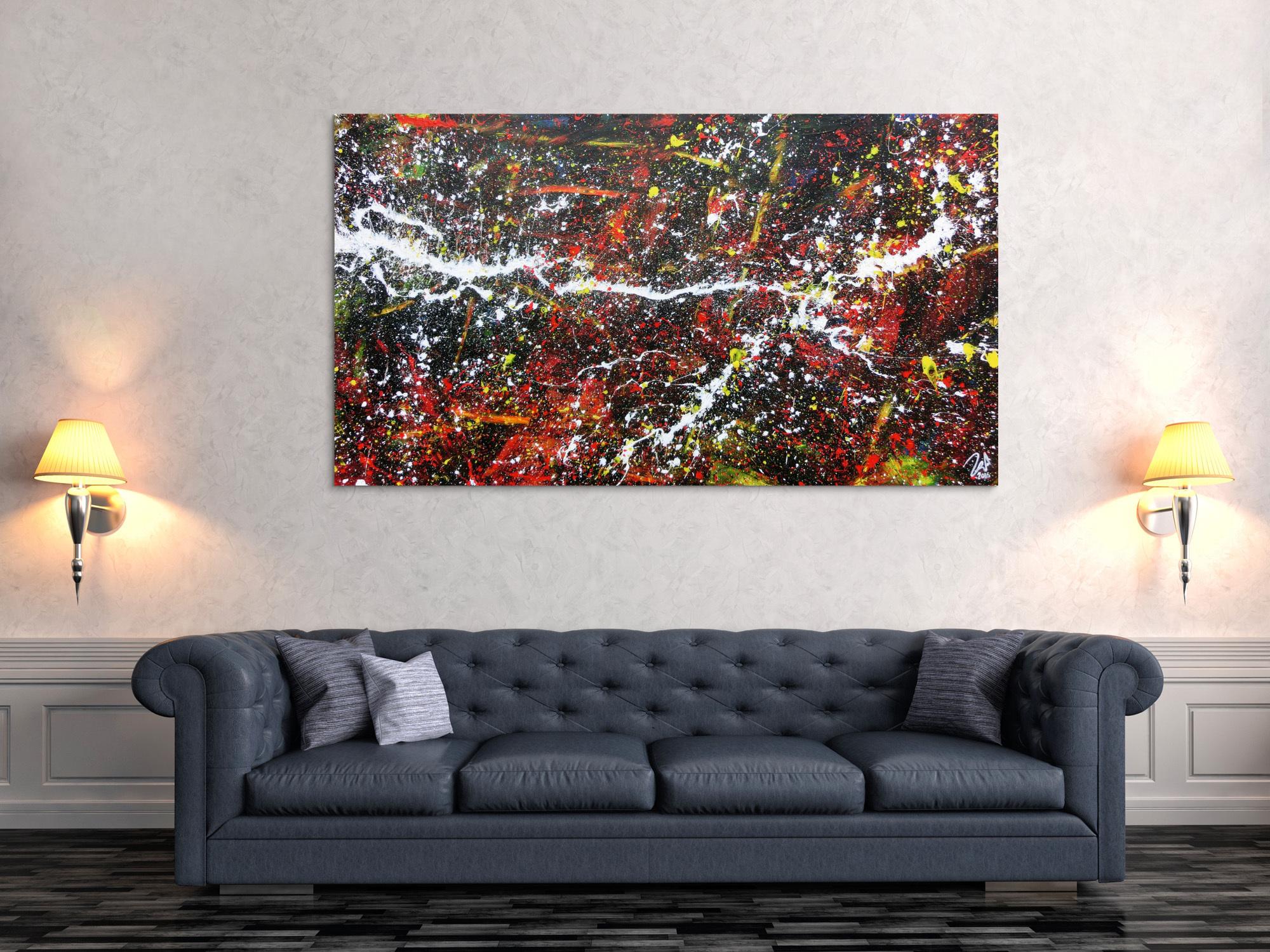 Großes abstraktes Gemälde zeitgenössisch und modern