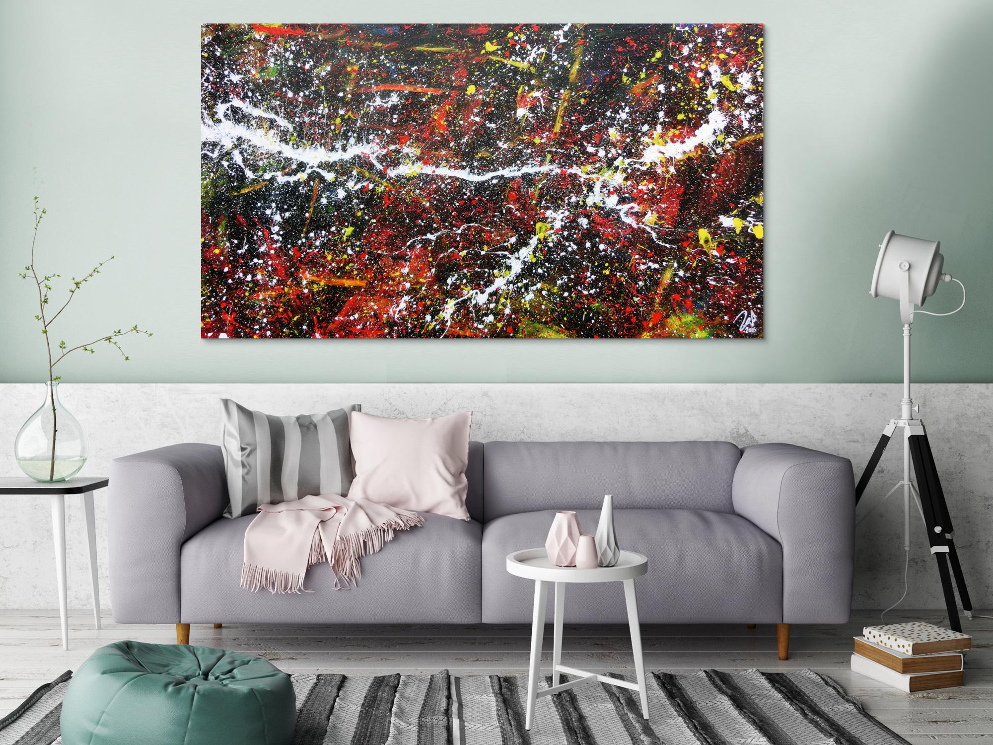 Großes abstraktes Gemälde zeitgenössisch und modern