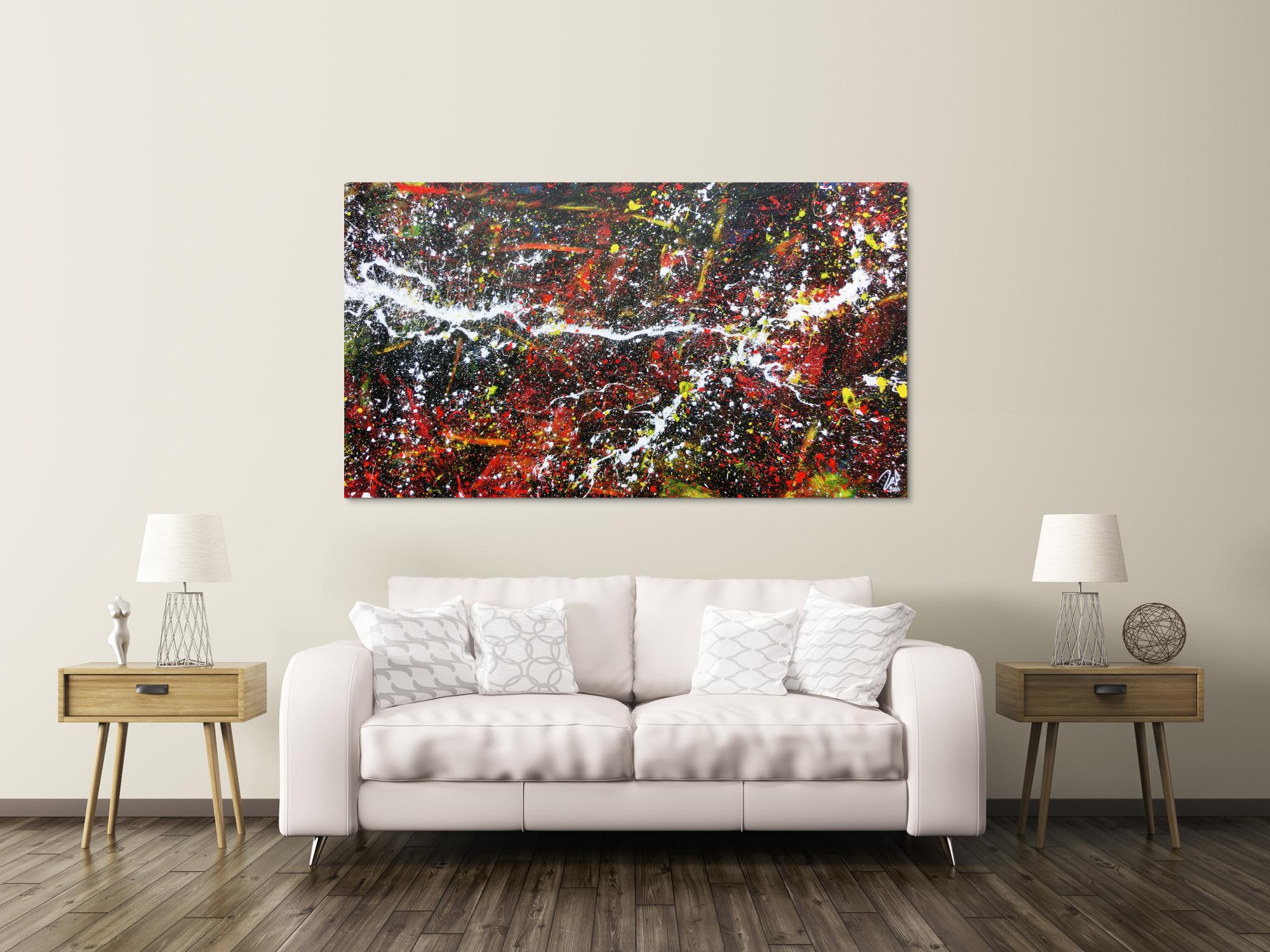 Großes abstraktes Gemälde zeitgenössisch und modern