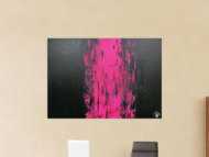 Minimalistisches abstraktes Gemälde schwarz und pink sehr modern