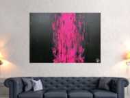 Minimalistisches abstraktes Gemälde schwarz und pink sehr modern