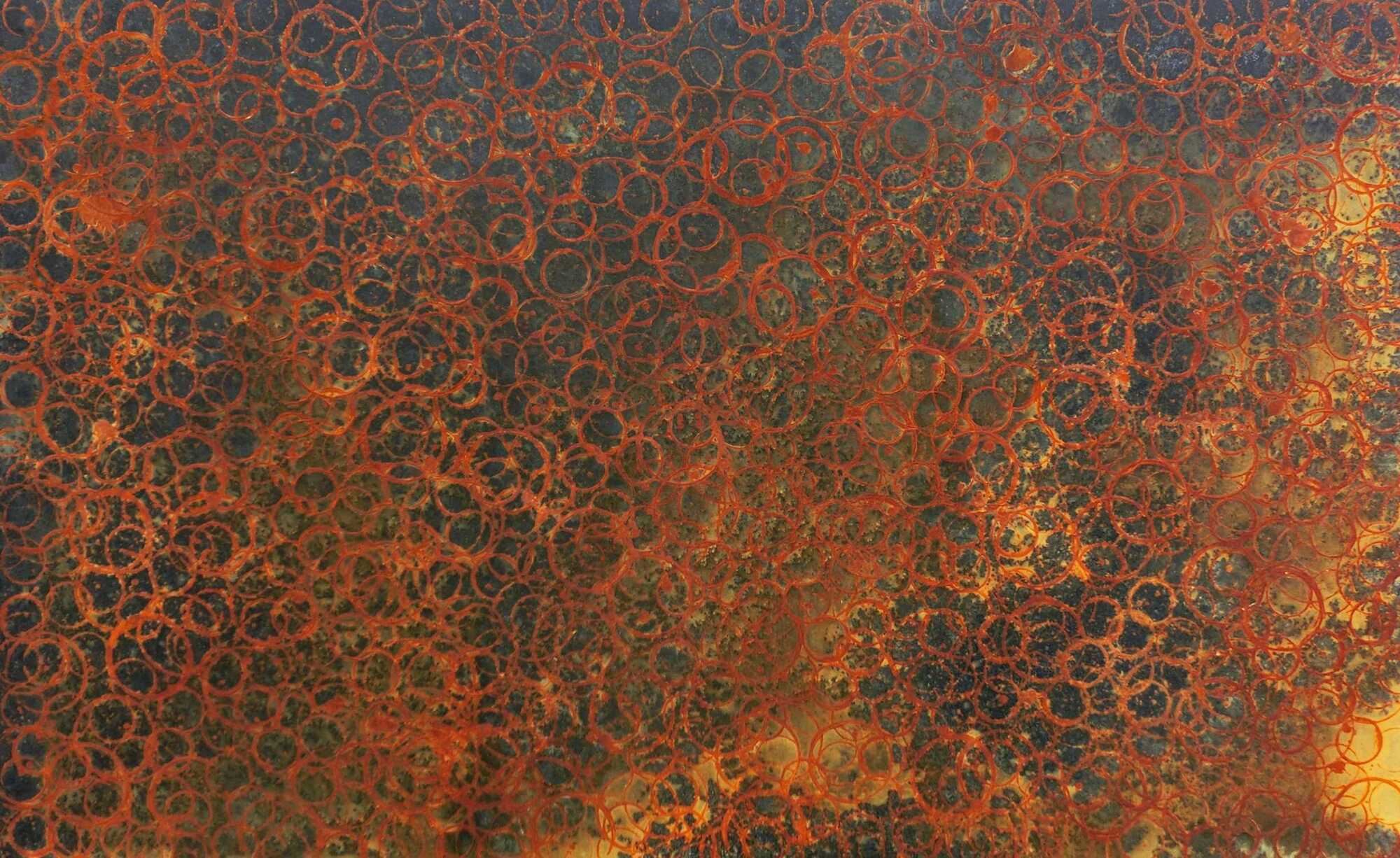 Gemälde aus echtem Rost modern abstrakt