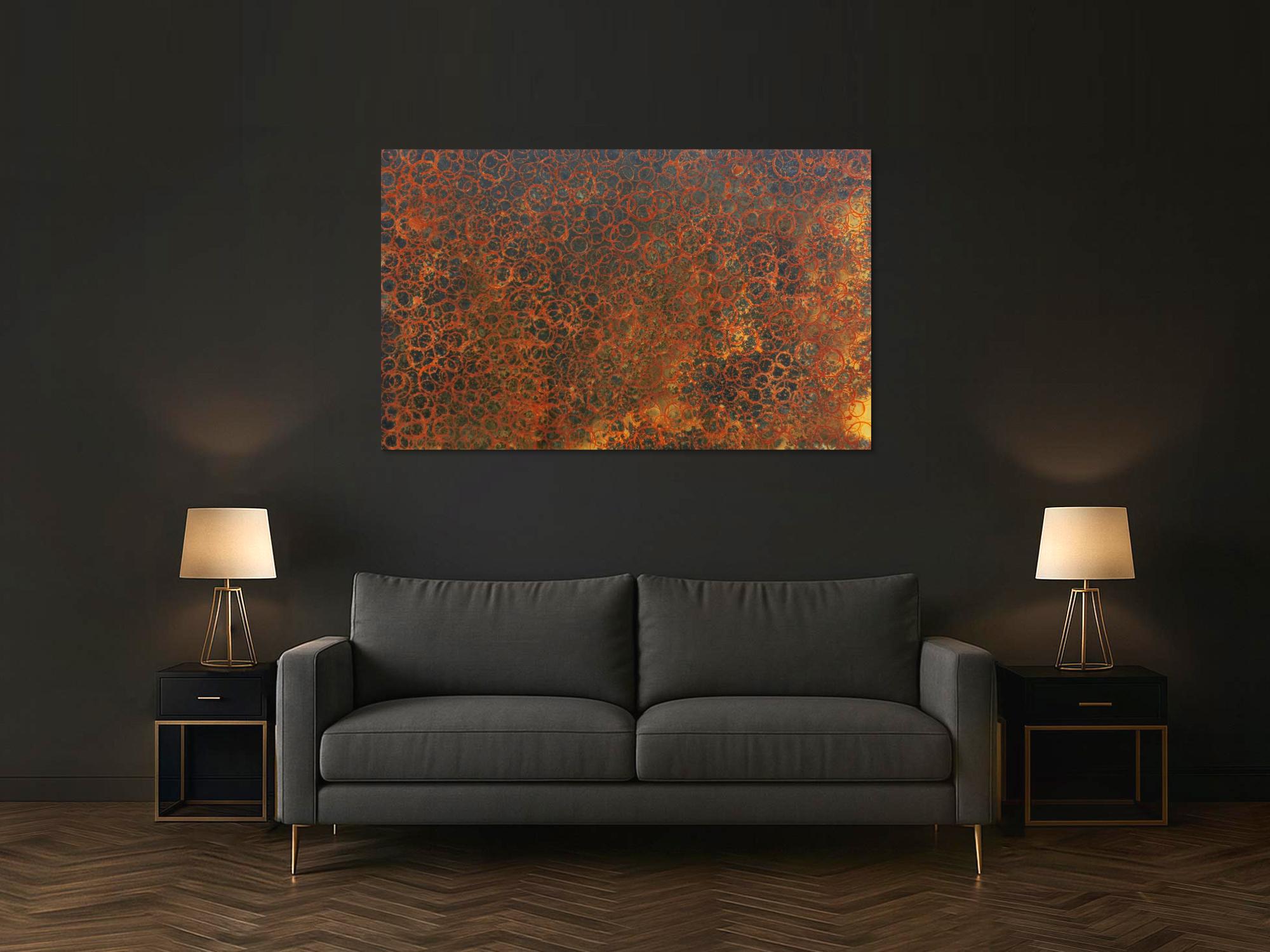 Gemälde aus echtem Rost modern abstrakt