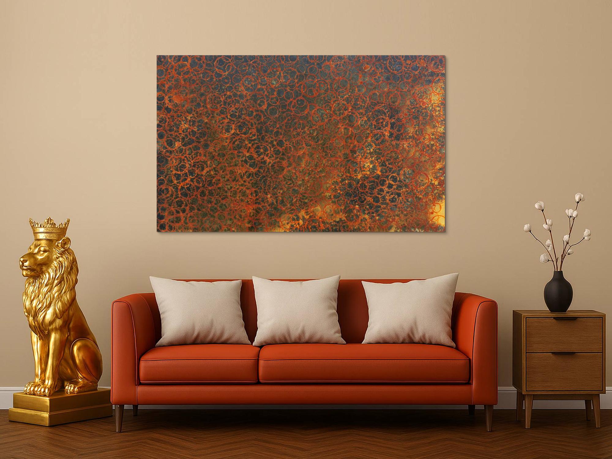 Gemälde aus echtem Rost modern abstrakt