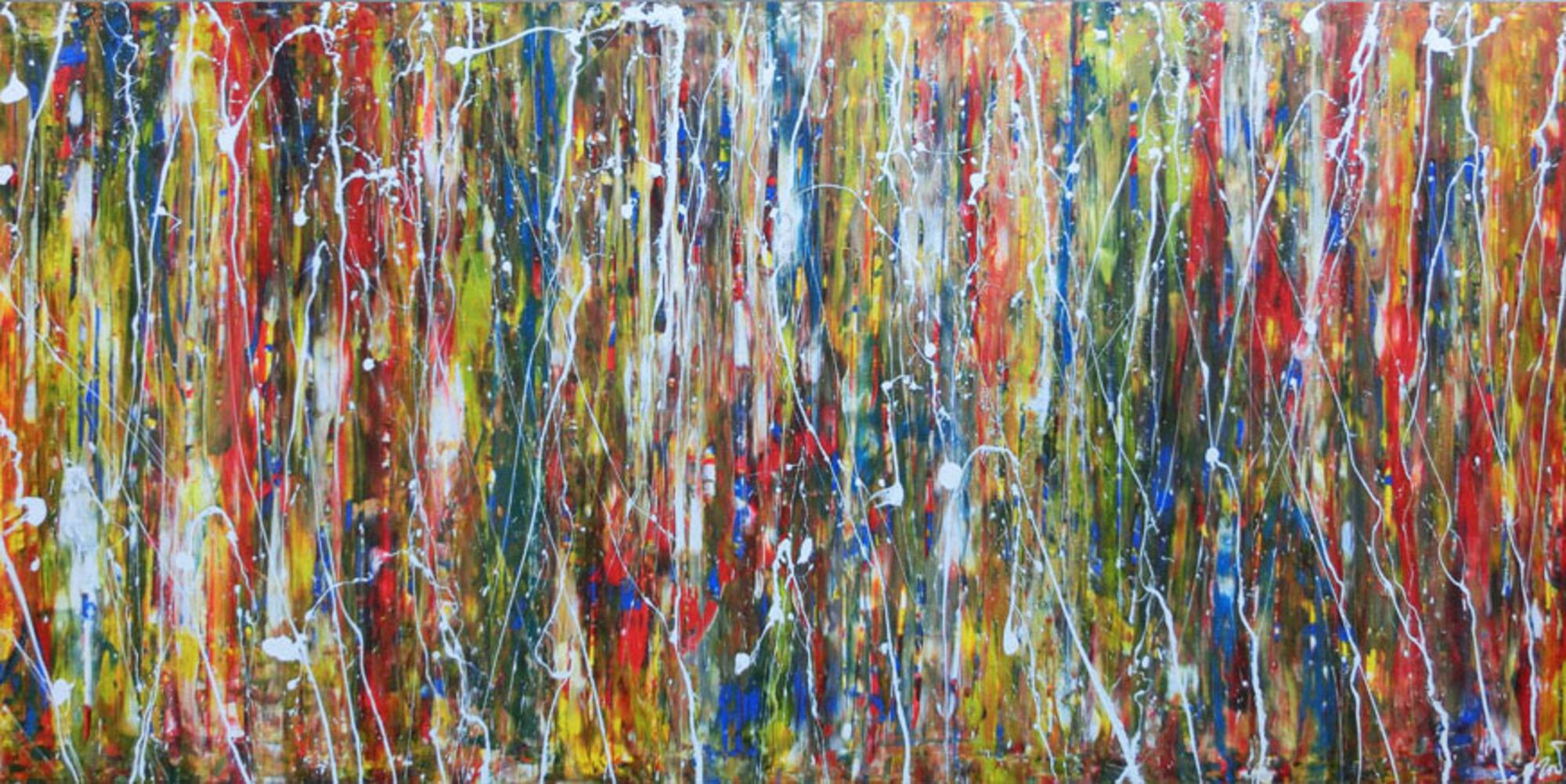 Abstraktes Acrylbild