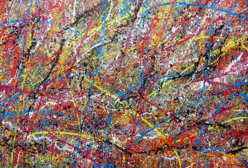 Sehr großes XXL Gemälde abstrakt modern sehr bunt