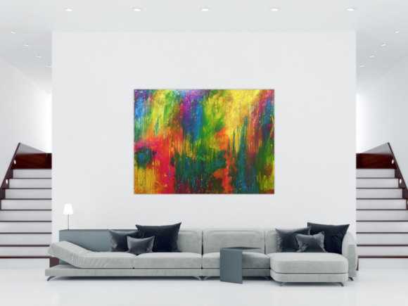 Modernes Gemälde sehr bunt abstrakt viele Farben