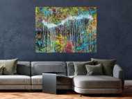 Abstraktes Acrylgemälde modern bunt zeitgenössisch