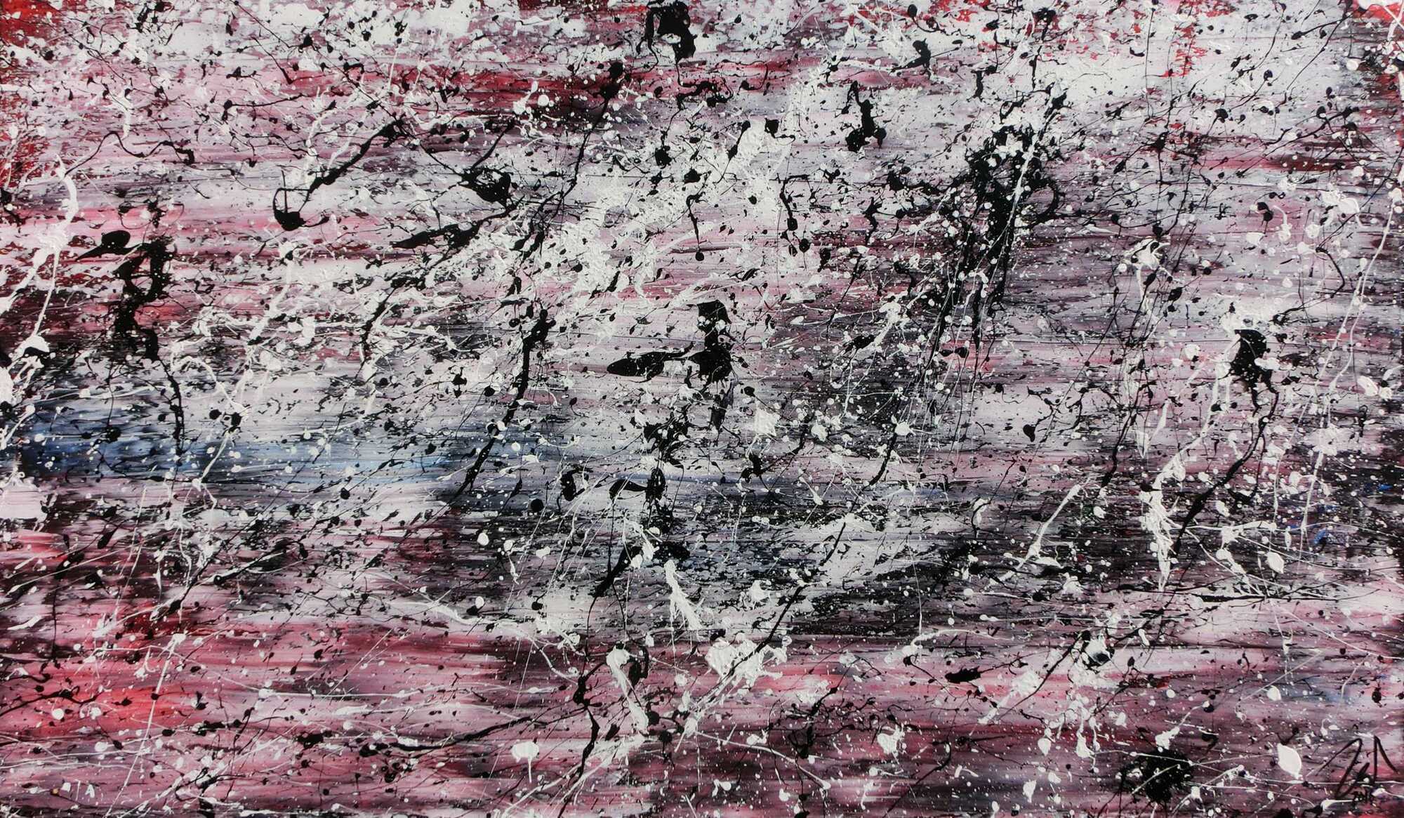 Schlichtes abstraktes Gemälde modern hell freundlich