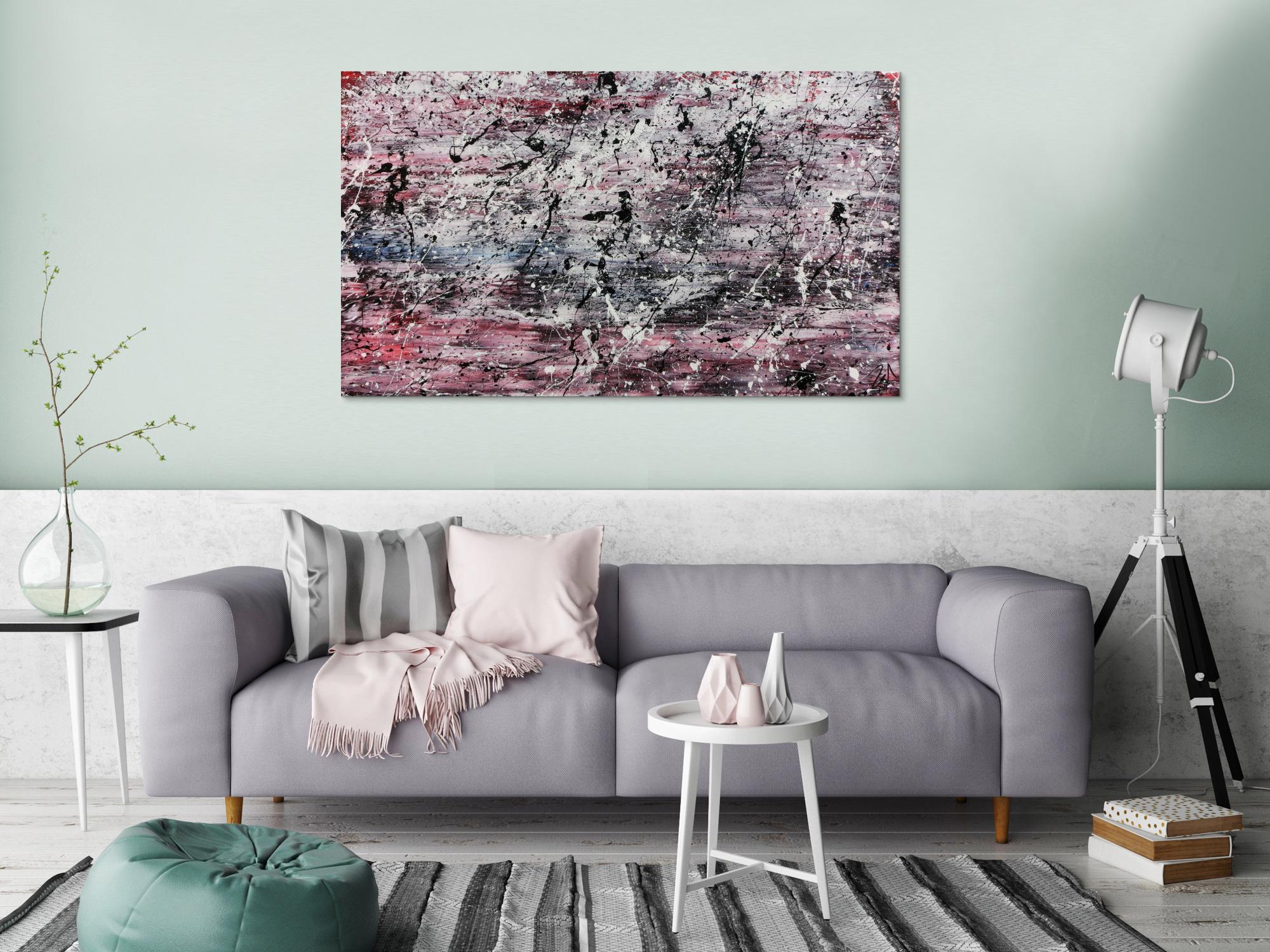 Schlichtes abstraktes Gemälde modern hell freundlich