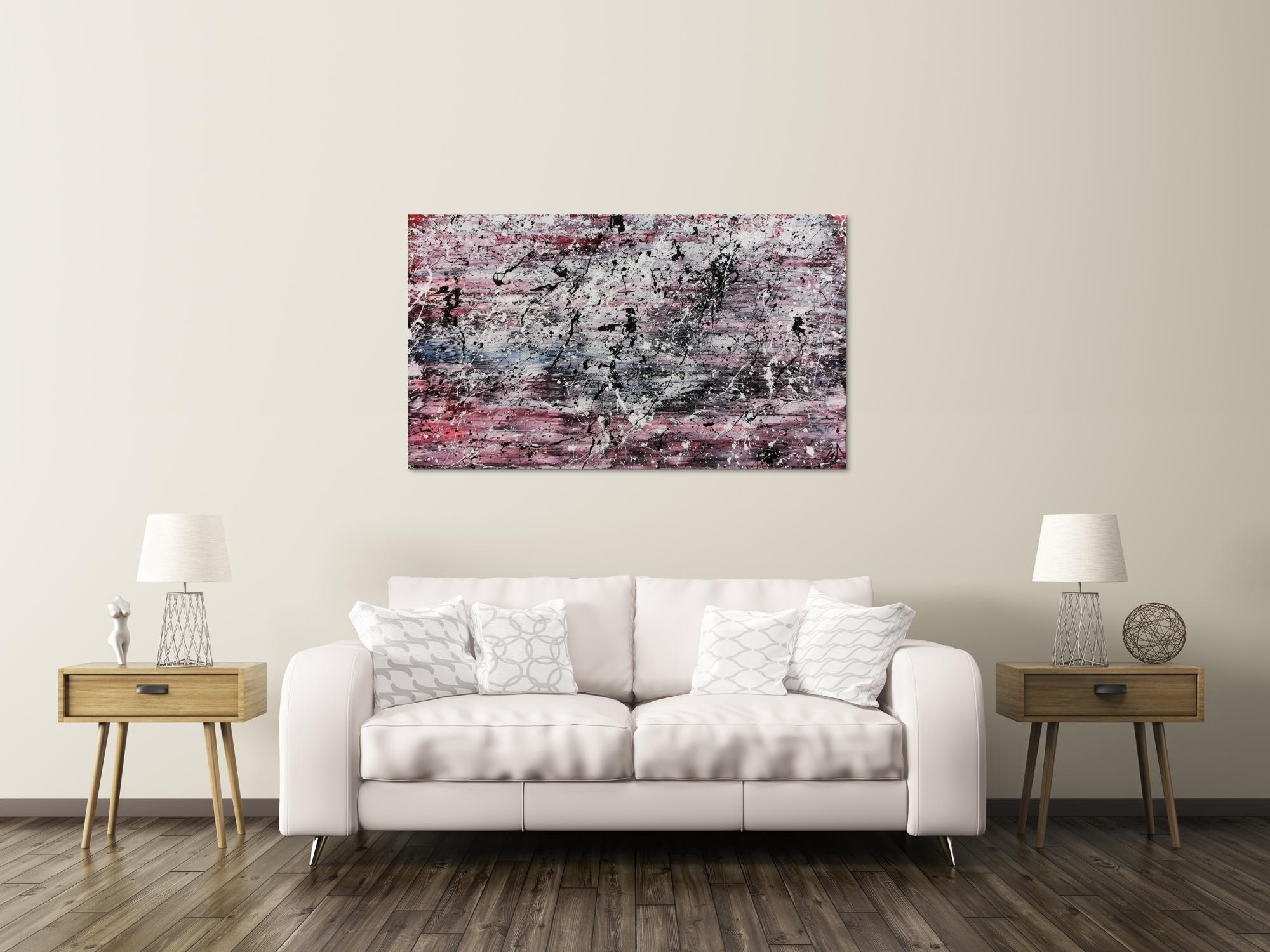 Schlichtes abstraktes Gemälde modern hell freundlich