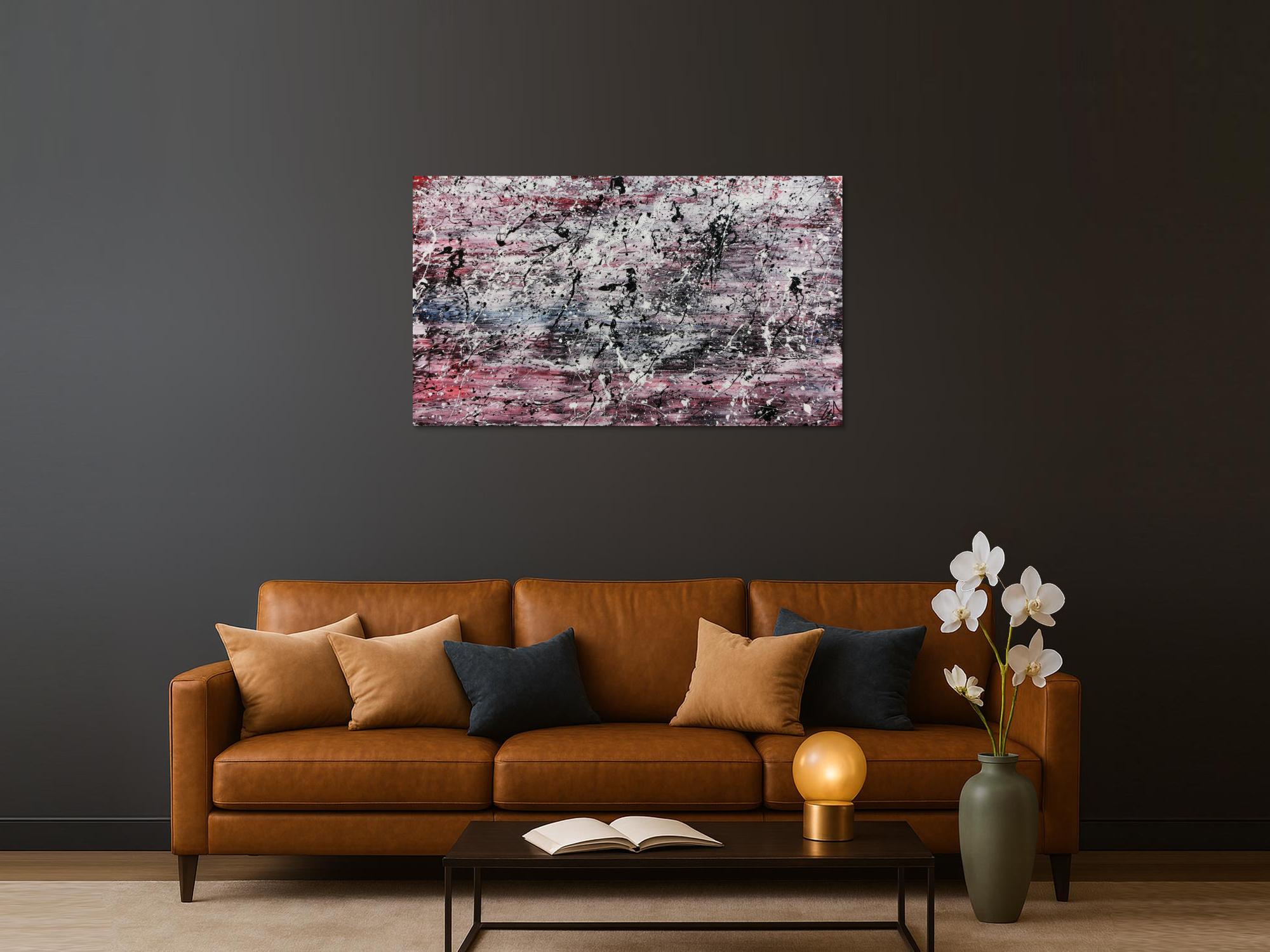 Schlichtes abstraktes Gemälde modern hell freundlich