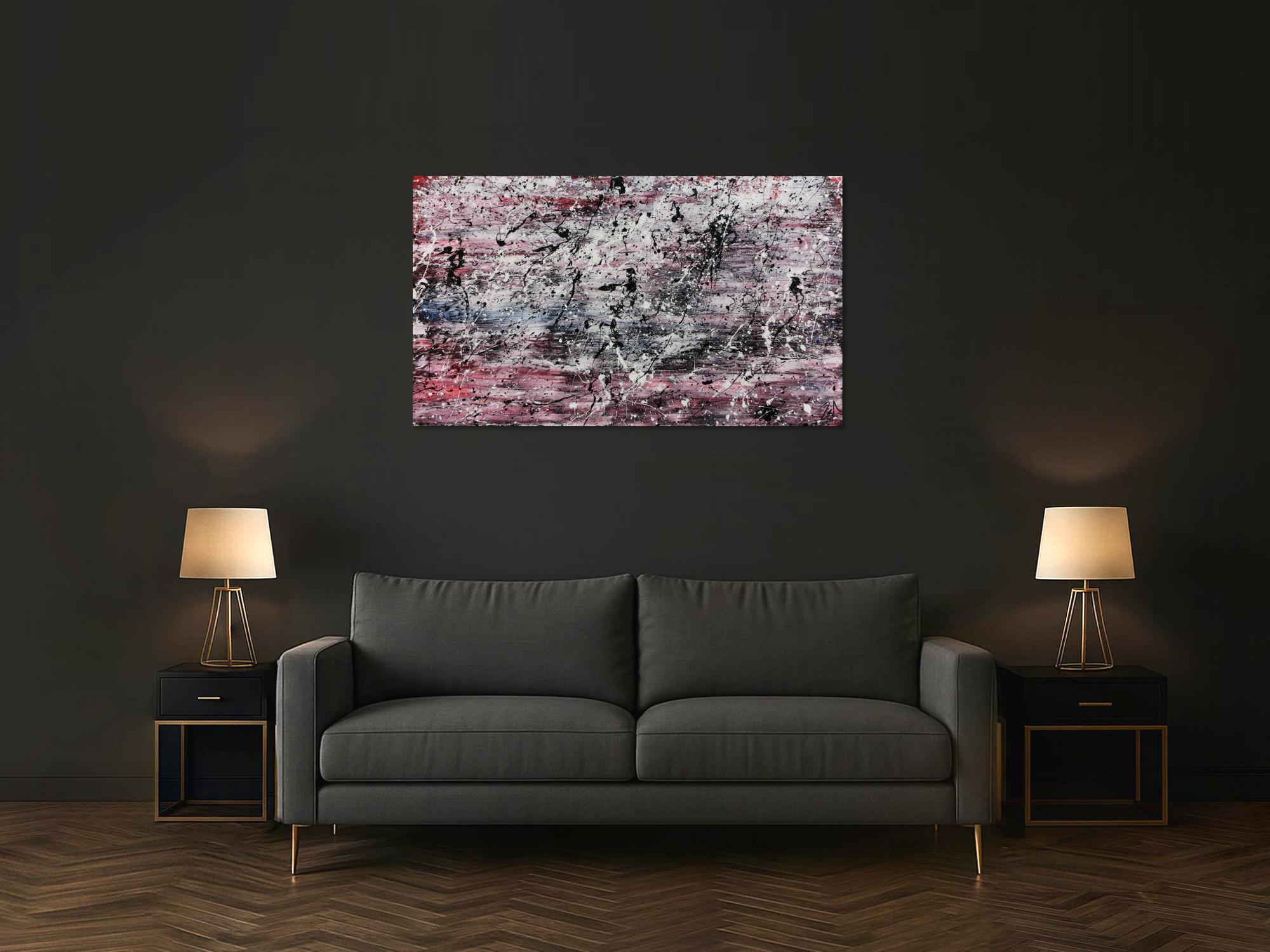 Schlichtes abstraktes Gemälde modern hell freundlich